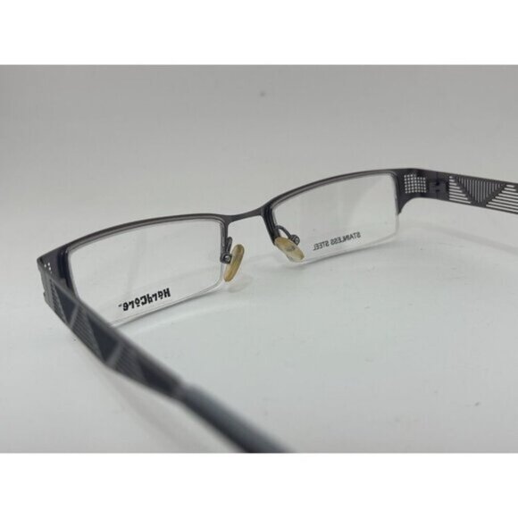 HARDCORE - 1652 GREY 140 MM STAINLESS STEEL Rectangle Glasses Frames - Picture 7 of 7